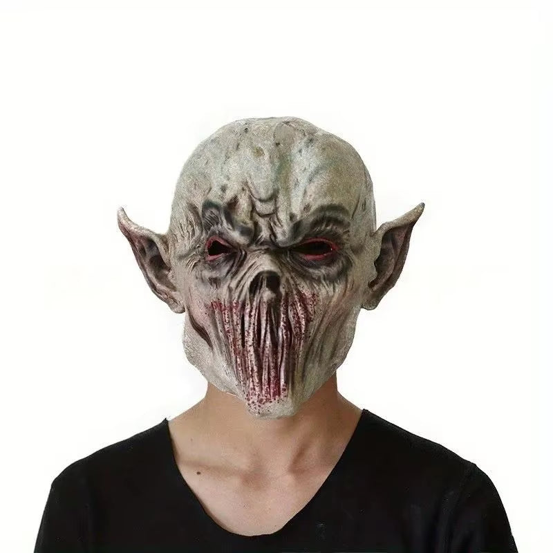 Halloween Zombie Mask Scary Mask Terror Ghost Devil Mask Cosplay Prop Dance Party Scary Biochemical Vampire Dress up Mask