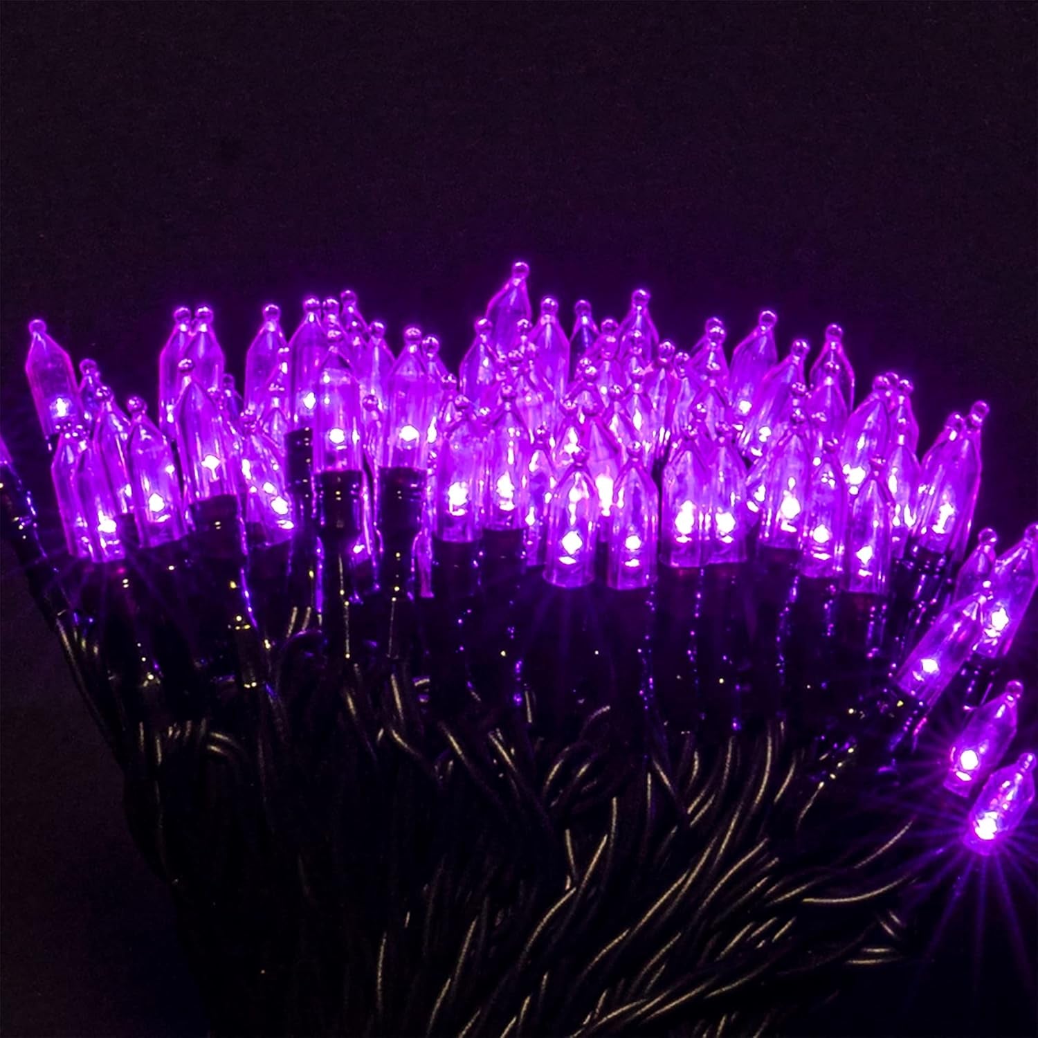 200 LED Halloween Mini String Lights, 65FT Light up 8 Modes Halloween Decorations Fairy Lights for Indoor Outdoor Room Garden Holiday Party (Purple)