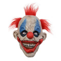 Halloween Mask Scary Smiling Clown Mask with Red Hair Halloween Headgear