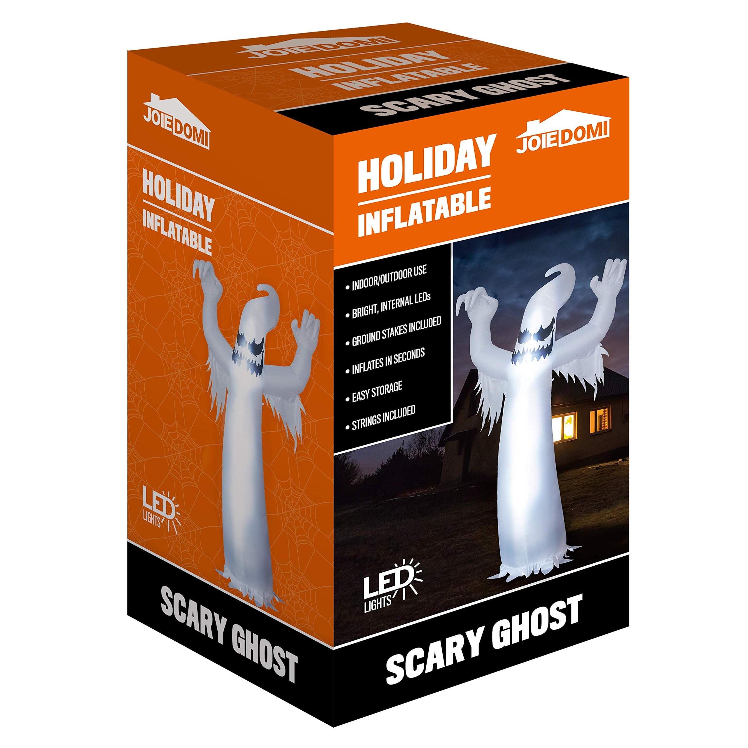 12Ft Halloween Inflatable Ghost,Giant Ghosts Inflatables with Build-In Leds Outdoor Decorations,Blow Ups Halloween Yard Inflatables