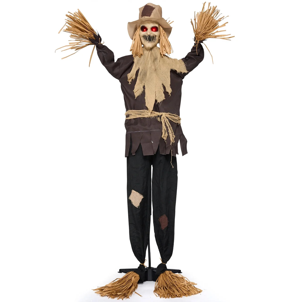 Halloween Decorations Outdoor,70" Light up Animated Scary Decorations Scarecrow Decorations Halloween Motion Activated Scarecro with LED Eyes & Sound