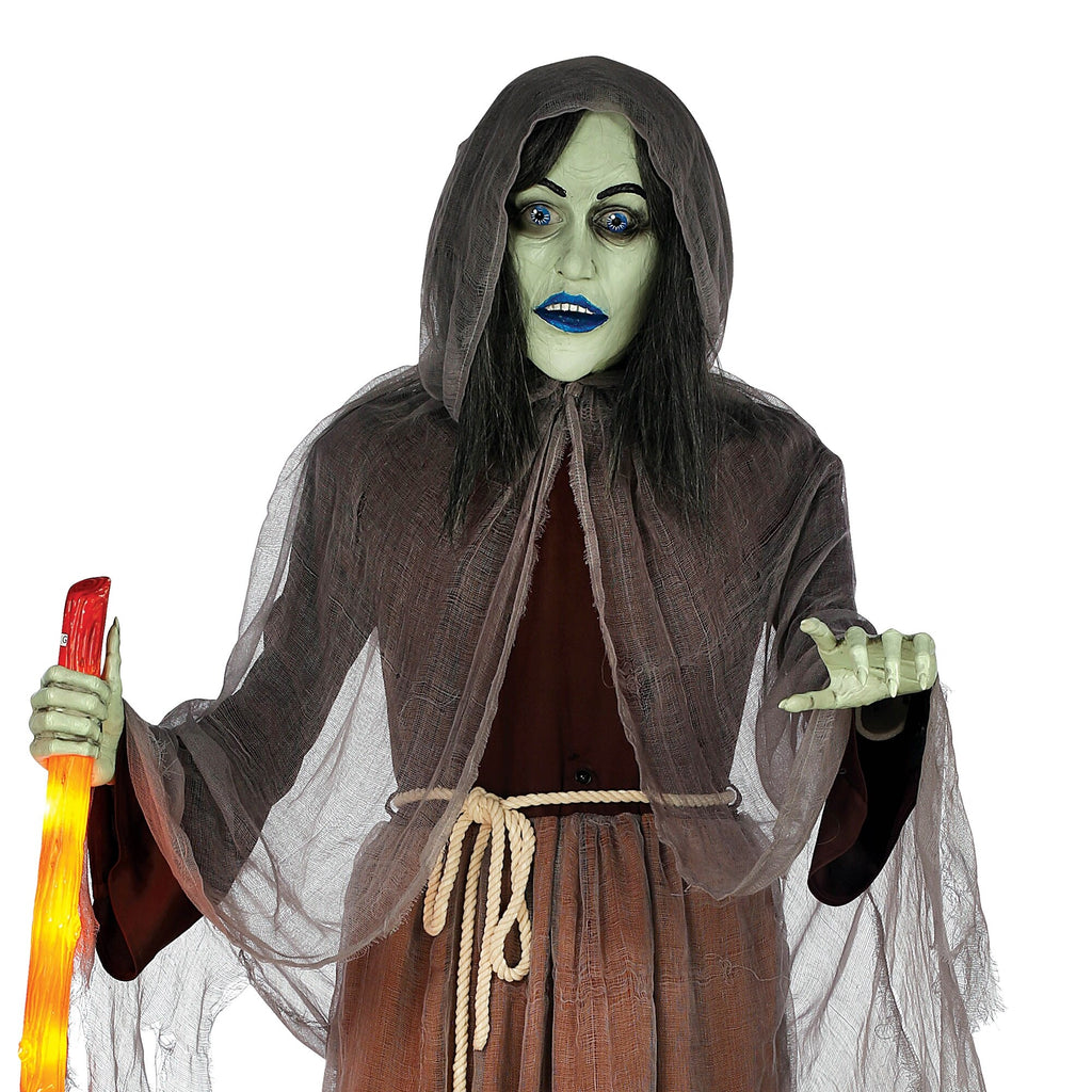 Halloween Animatronic Scary Witch Outdoor Decor Sound and Motion