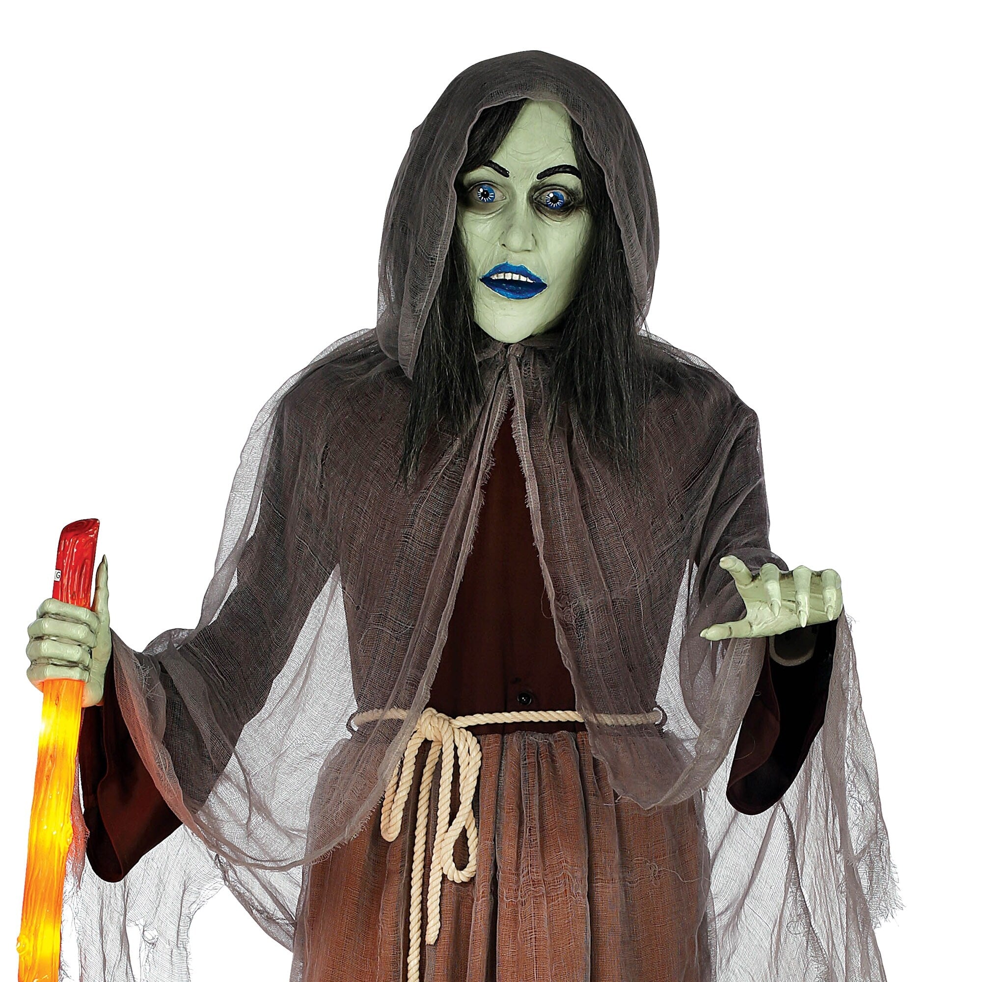Halloween Animatronic Scary Witch Outdoor Decor Sound and Motion
