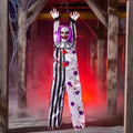 59In Halloween Animatronics, Hanging Halloween Clown Sound Sensor, Scary Halloween Decorations Outdoor, Haunted House Prop