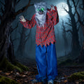 63" Standing Werewolf Large Halloween Decorations Outdoor Scary Decorations Halloween Motion Activated Werewolf with LED Eyes & Sound,Haunted House Decor