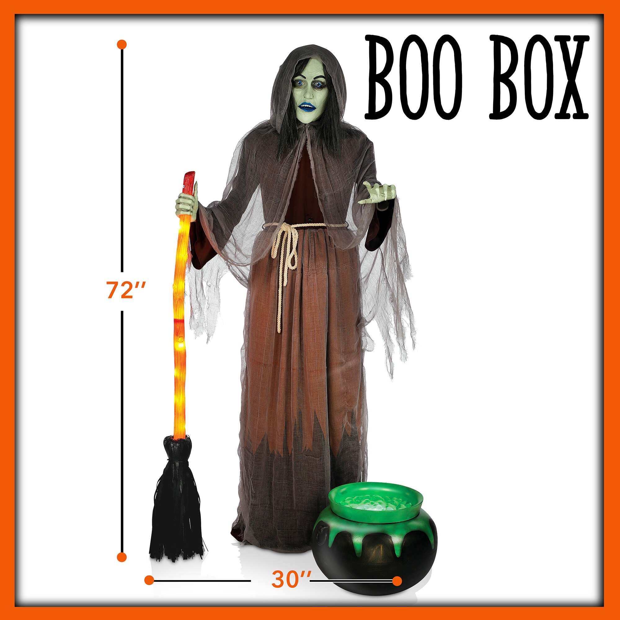 Halloween Animatronic Scary Witch Outdoor Decor Sound and Motion