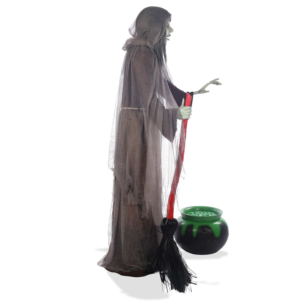 Halloween Animatronic Scary Witch Outdoor Decor Sound and Motion