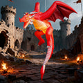 5Ft Halloween Inflatable Flying Dragon,Red Hanging Flying Dragon Inflatable Halloween Blow up Yard Decorations outside Decorations