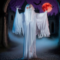 67" Standing Ghost Large Halloween Decorations Outdoor Scary Decorations Halloween Motion Activated Ghost with LED Eyes & Sound,Haunted House Props