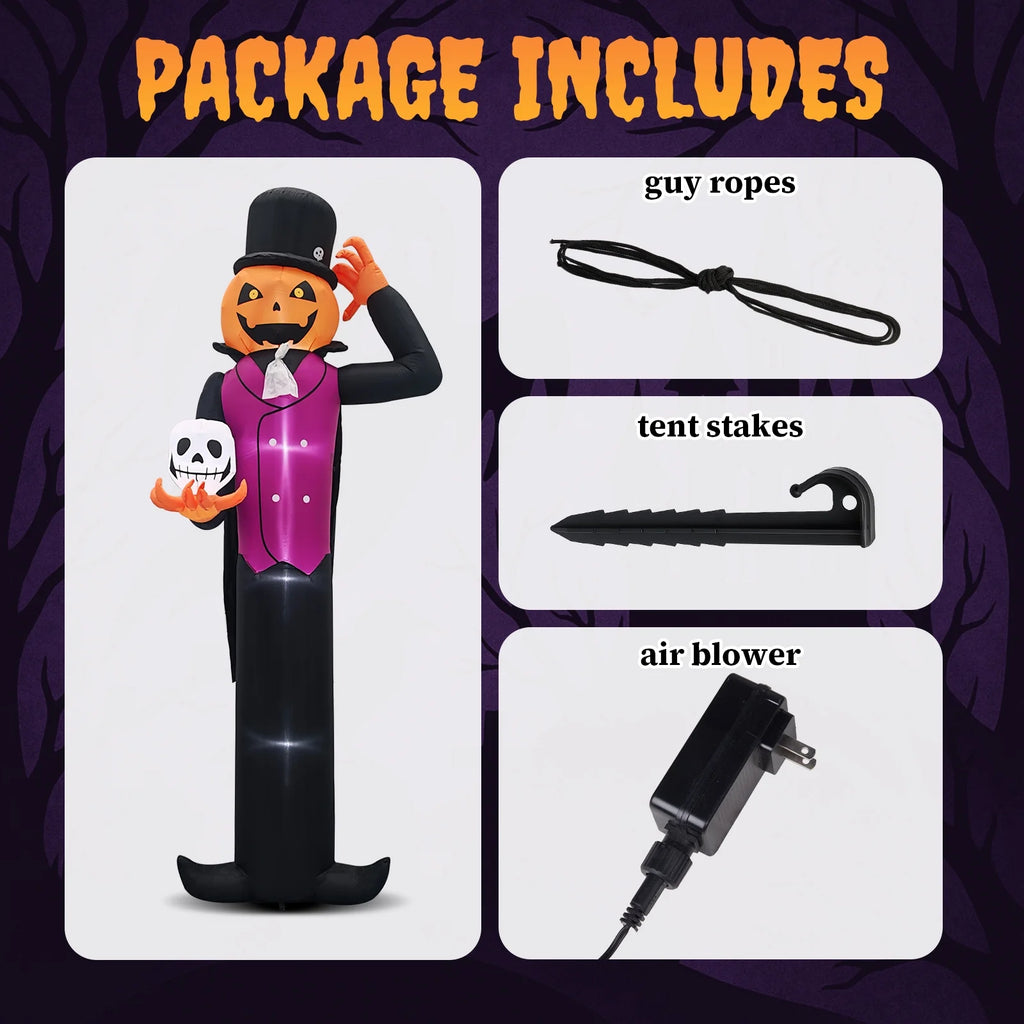 12 FT Halloween Inflatables Pumpkin Man Outdoor Halloween Decoration