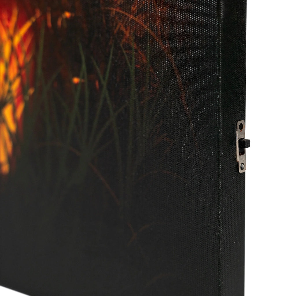 LED Lighted Jack-O-Lanterns in Cemetery Halloween Canvas Wall Art 23.5" X 15.5"