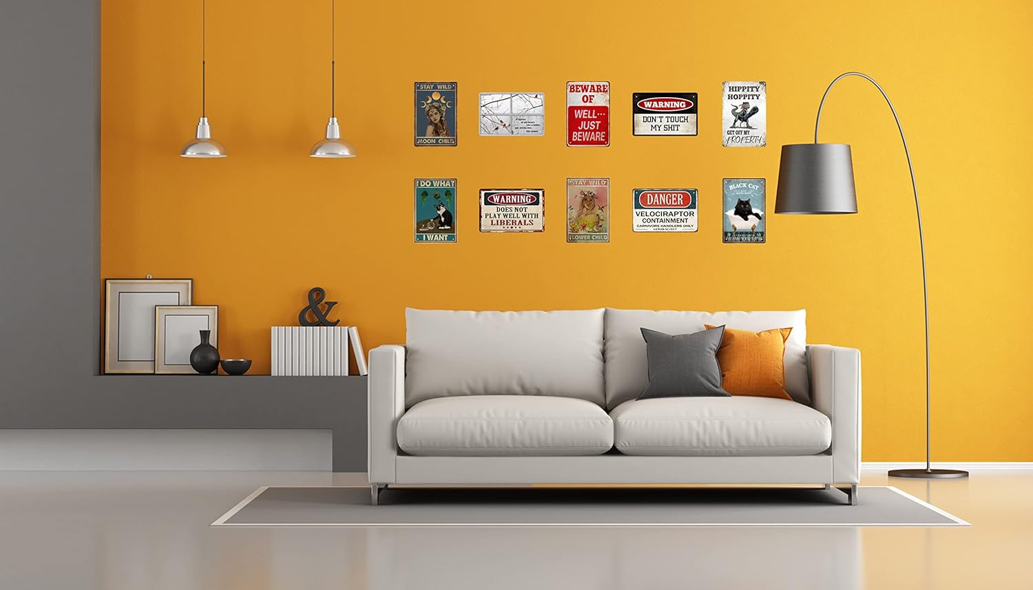 Halloween Decor Beware Sign Beware of Well Just Funny Novelty Tin Sign Vintage Metal Sign Garage Signs for Men Home Decor Tin Art Decor 8 X 12 In