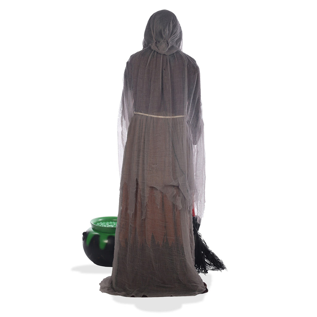 Halloween Animatronic Scary Witch Outdoor Decor Sound and Motion