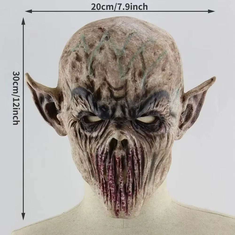 Halloween Zombie Mask Scary Mask Terror Ghost Devil Mask Cosplay Prop Dance Party Scary Biochemical Vampire Dress up Mask
