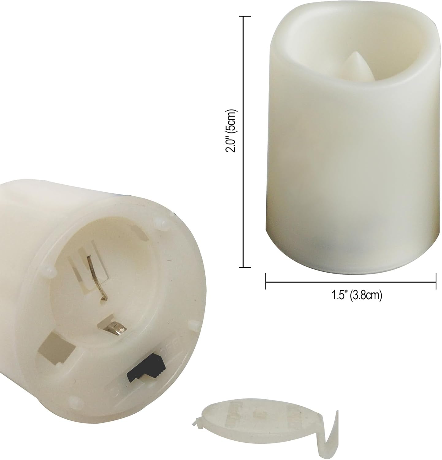 Battery Operated Flameless Votive Candles, Small Realistic Flickering Electric LED Candle Lights with Pumpkin Decals for Halloween Decorations, Pack of 6, Batteries Included