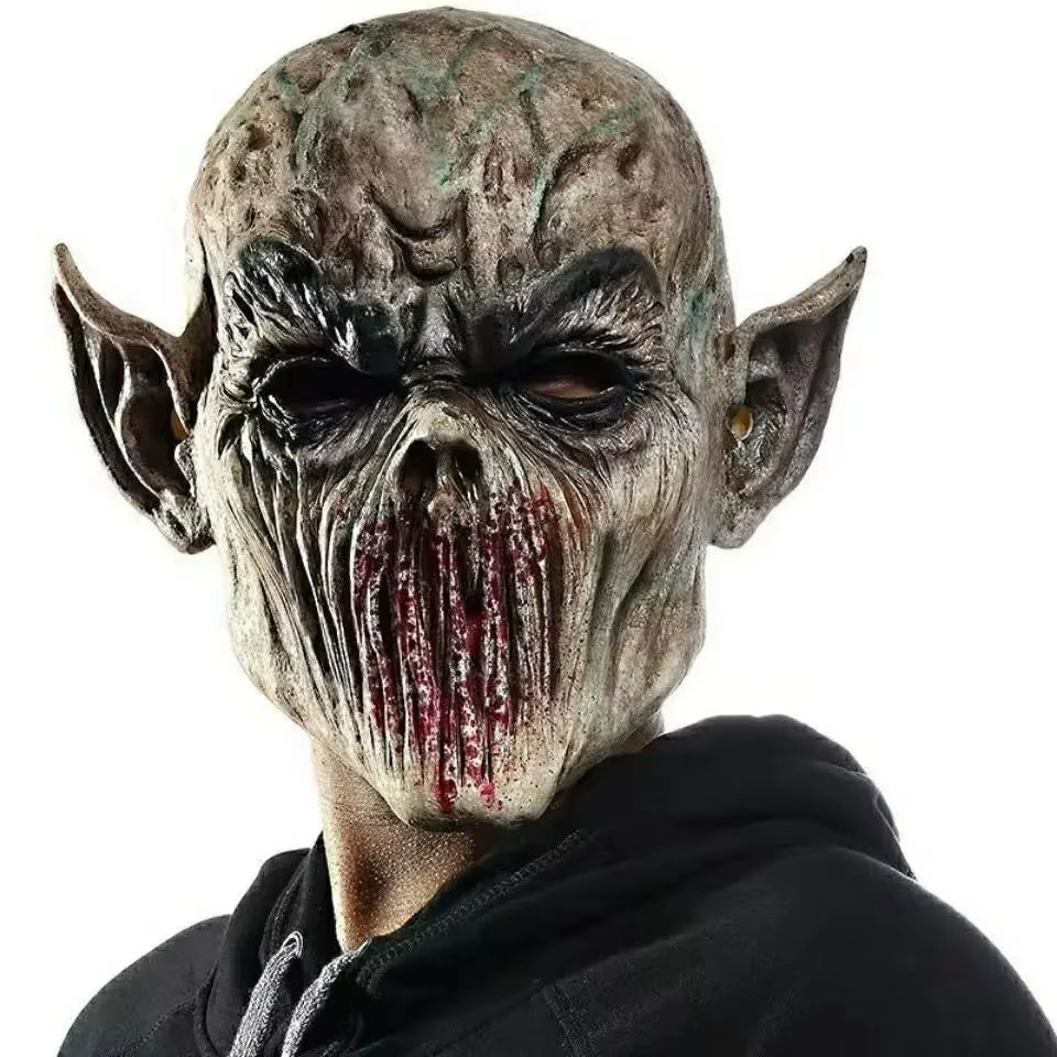 Halloween Zombie Mask Scary Mask Terror Ghost Devil Mask Cosplay Prop Dance Party Scary Biochemical Vampire Dress up Mask