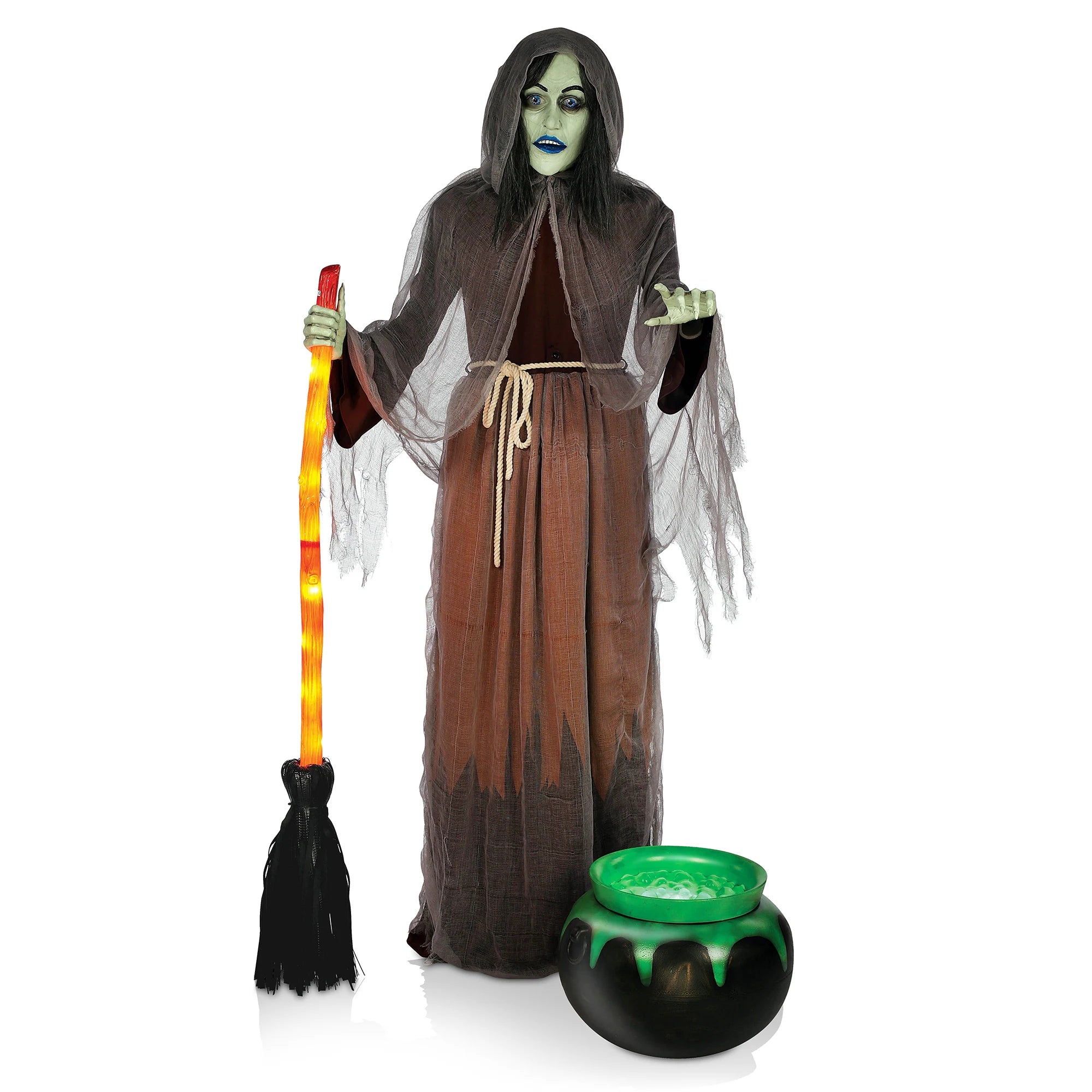 Halloween Animatronic Scary Witch Outdoor Decor Sound and Motion