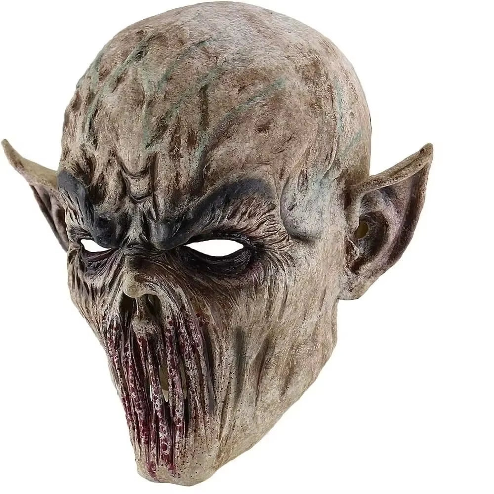 Halloween Zombie Mask Scary Mask Terror Ghost Devil Mask Cosplay Prop Dance Party Scary Biochemical Vampire Dress up Mask